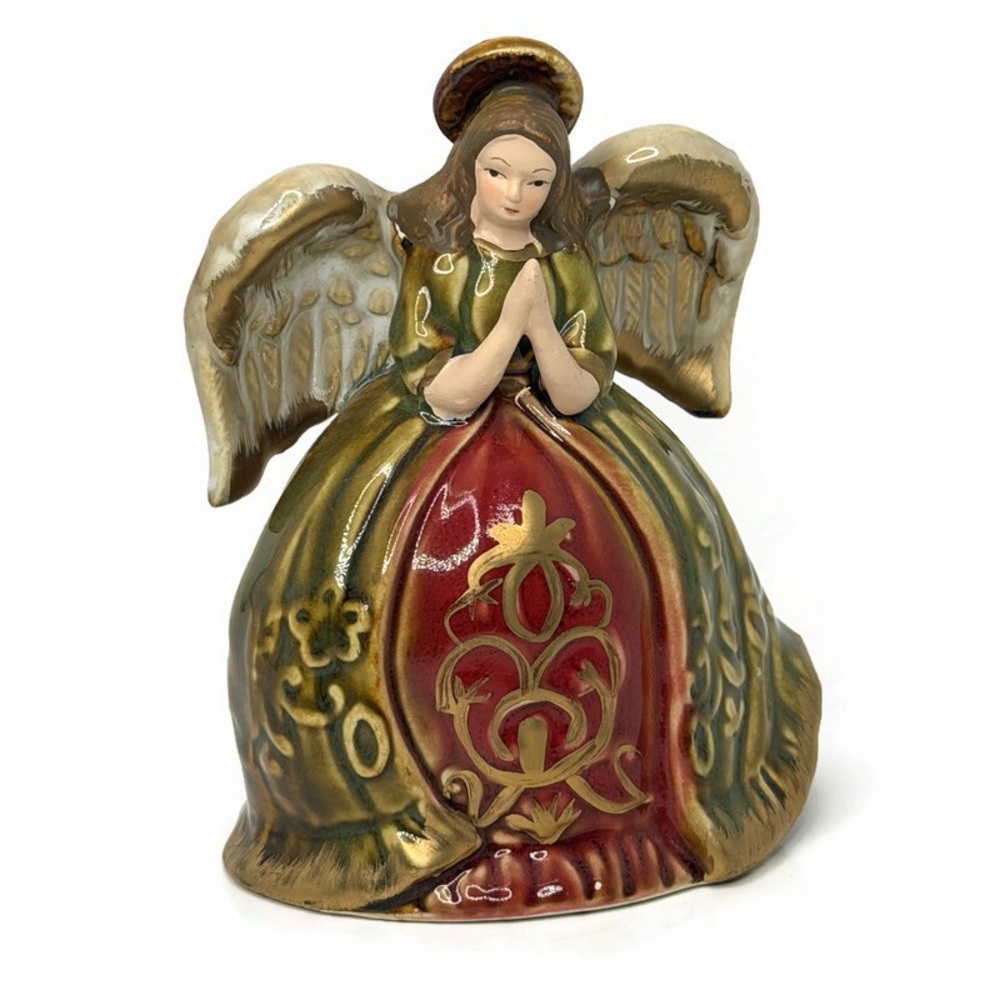 Ceramic Praying Angel Bell